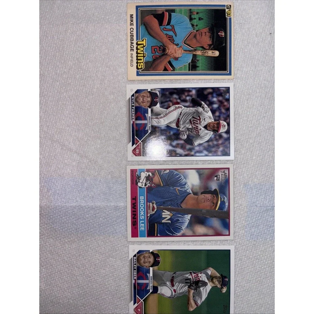 Minnesota Twins Card Lot + Brooks Lee + Ober + Cubbage – 14 Cards